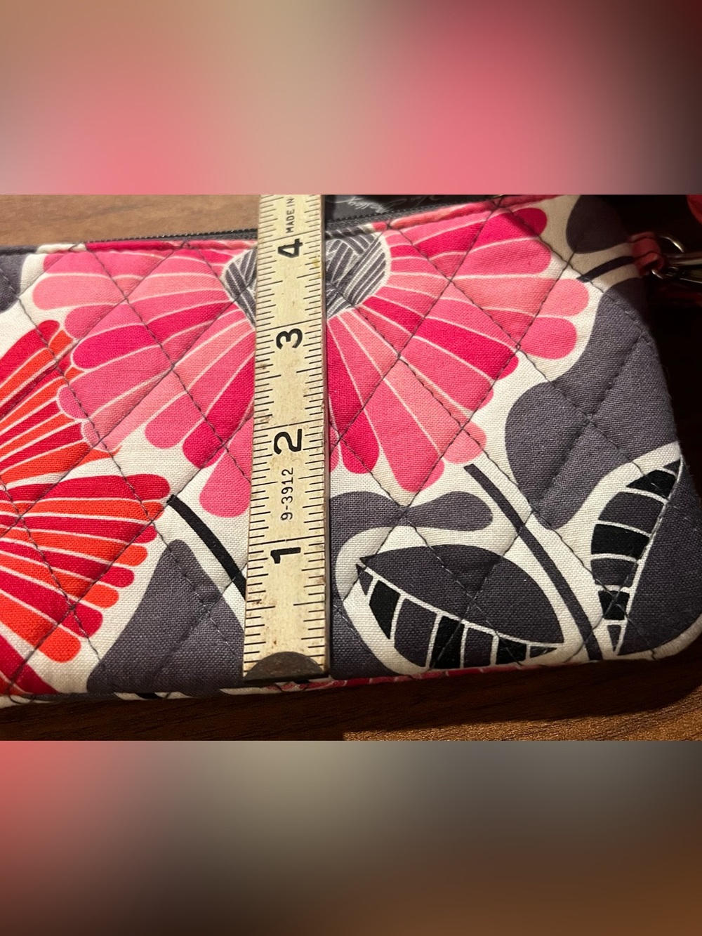 Vera Bradley Wristlet Wallet Cherry Blossoms Retired Pattern Floral Zip Around - Picture 13 of 13